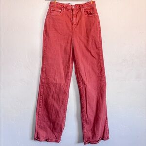 Derek Lam 10 Crosby Women Mahogany Red Mira Hi-Rise Crop jeans